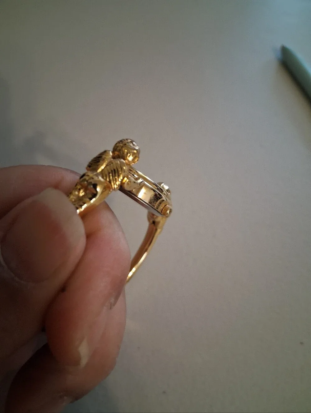 Vintage Collezio Gold Tone Cherub Braclet Watch